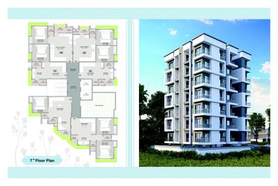 Image of 365 Sq.ft 1 BHK Apartment / Flat for sale in MD Residency, Ganeshpura, Surat for Rs. 150000
