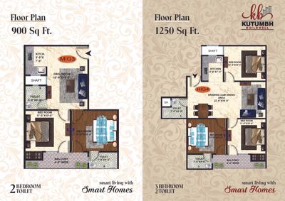 Image of 1350 Sq.ft 3 BHK Apartment / Flat for sale in Kutumbh Height, Surajpur, Greater Noida for Rs. 7500000