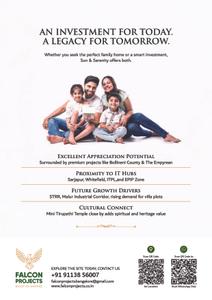 Image of 1200 Sq.ft Residential Plot / Land for sale in Falcon Sun And Serenity, Lakkur, Kolar for Rs. 5200000