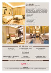 Image of 408 Sq.ft 1 BHK Apartment / Flat for sale in Ten X Habitat Raymond Realty Tower J, Thane West, Thane for Rs. 9800000
