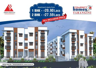 Image of 650 Sq.ft 2 BHK Builder Floor for sale in Arun Tarangini Phase 2, Thiruvallur, Chennai for Rs. 3125000