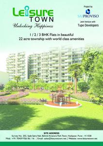 Image of 1053 Sq.ft 2 BHK Apartment / Flat for sale in Sai Proviso Leisure Town Phase 1, Hadapsar, Pune for Rs. 11300000