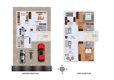 Image of 2457 Sq.ft 3.5 BHK Villa for sale in Kokila Dream Home, Padhansahi, Bhubaneswar for Rs. 12500000