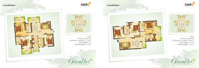 Image of 1450 Sq.ft 4 BHK Apartment / Flat for sale in Sare Crescent Green Parc, Sector 92, Gurgaon for Rs. 17000000