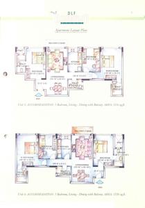 Image of 1400 Sq.ft 3 BHK Apartment / Flat for sale in DLF Ridgewood Estate, DLF Phase 4, Gurgaon for Rs. 31000000