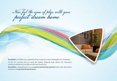 Image of 1220 Sq.ft 2 BHK Apartment / Flat for sale in Land Royal Palm, Kodailbail, Mangalore for Rs. 8500000