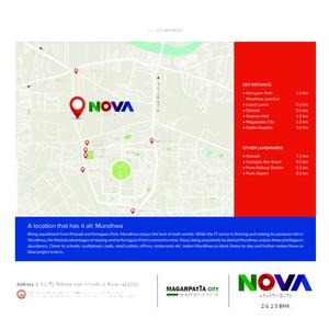 Image of 700 Sq.ft 2 BHK Apartment / Flat for sale in Magarpatta Nova Phase 1, Mundhwa, Pune for Rs. 8800000