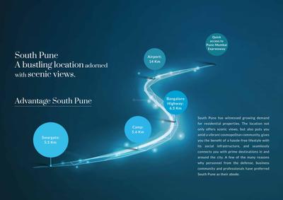 Image of 1140 Sq.ft 2 BHK Apartment / Flat for sale in K Raheja Sterling Tower 4, Mohammed Wadi, Pune for Rs. 8600000