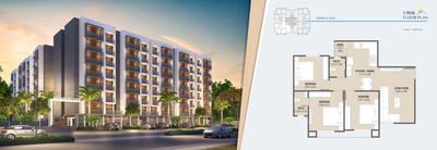 Image of 470 Sq.ft 1 BHK Apartment / Flat for sale in Aangan Sky View, Waghodia Road, Vadodara for Rs. 2400000