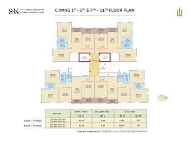Image of 1100 Sq.ft 3 BHK Apartment / Flat for sale in Shamraj Trident, Dhankawadi, Pune for Rs. 13500000