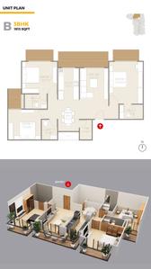 Image of 1600 Sq.ft 3 BHK Apartment / Flat for sale in Real Prabhu Krishna Embrace, Rajendra Nagar, Indore for Rs. 10300000