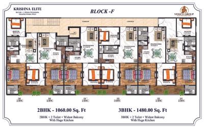 Image of 1480 Sq.ft 3 BHK Apartment / Flat for sale in Venice Krishna Elite, Noida Extension, Greater Noida for Rs. 5960000