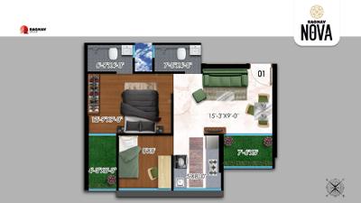 Image of 450 Sq.ft 1 BHK Apartment / Flat for sale in Vaidehi Raghav Nova, Kurla East, Mumbai for Rs. 9700000