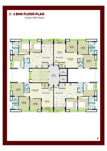 Image of 1815 Sq.ft 3 BHK Apartment / Flat for sale in Friends Aroma Heights, Dahin Nagar, Surat for Rs. 4800000