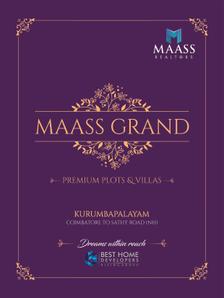 Image of 435 Sq.ft Residential Plot / Land for sale in Maass Grand, Kurumbapalayam, Coimbatore for Rs. 2050000