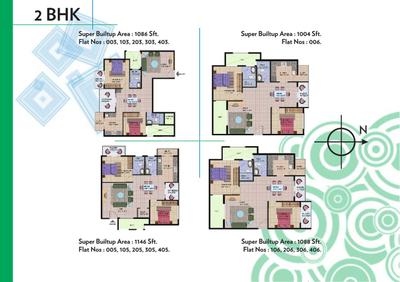 Image of 1420 Sq.ft 3 BHK Apartment / Flat for sale in Srinidhi Aashritha, Amrutahalli, Bengaluru for Rs. 8800000