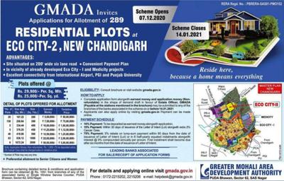 Image of 4500 Sq.ft Residential Plot / Land for sale in Gmada Ecocity 2, Mullanpur Garibdass, Chandigarh for Rs. 65000000