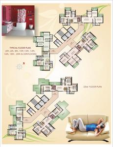 Image of 1025 Sq.ft 2 BHK Builder Floor for sale in Juhi Niharika Residency, Kharghar, Navi Mumbai for Rs. 11000000