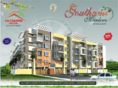 Image of 1014 Sq.ft 2 BHK Apartment / Flat for sale in Sai Lakshmi Shelters Gouthami Meadows, Basapura, Bengaluru for Rs. 7200000
