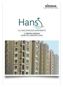 Image of 1067 Sq.ft 3 BHK Apartment / Flat for sale in Siddha Hans, Bagru Khurd, Jaipur for Rs. 2900000