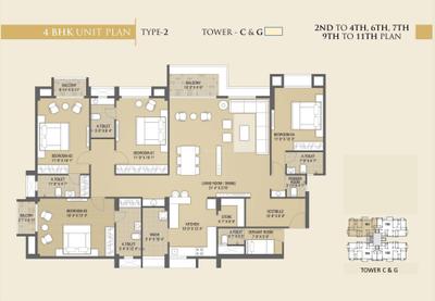 Image of 1200 Sq.ft 3 BHK Apartment / Flat for sale in Pramukh Vedanta, Chala, Vapi for Rs. 8500000