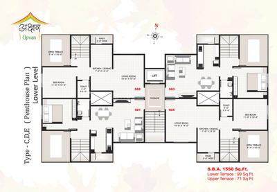 Image of 1550 Sq.ft 3 BHK Apartment / Flat for sale in Akshar Upvan, Bhayli, Vadodara for Rs. 3690000