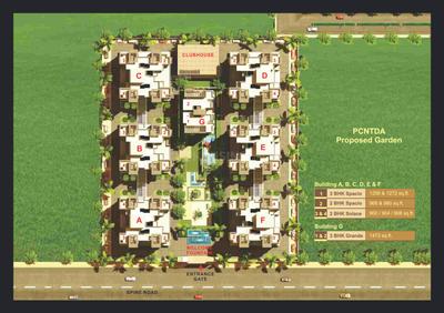 Image of 1000 Sq.ft 2 BHK Apartment / Flat for sale in Rama Rich Woods, Spine Road, Pune for Rs. 7020000