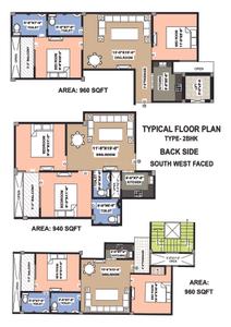 Image of 960 Sq.ft 2 BHK Apartment / Flat for sale in H And S Shivalik Tower, Sector 73, Noida for Rs. 3400000
