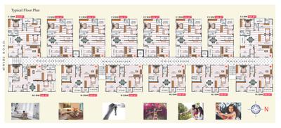 Image of 1200 Sq.ft 2 BHK Apartment / Flat for sale in Hari Hara Hallmark , Bachupally, Hyderabad for Rs. 6300000