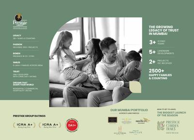 Image of 610 Sq.ft 1 BHK Apartment / Flat for sale in Prestige Garden Trails, Mira Road East, Mira Bhayandar for Rs. 8800000