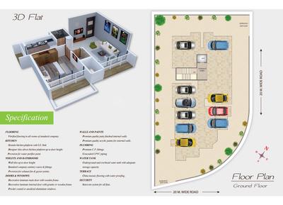 Image of 657 Sq.ft 1 BHK Apartment / Flat for sale in Shree Hrishikesh I, Kamothe, Navi Mumbai for Rs. 7000000