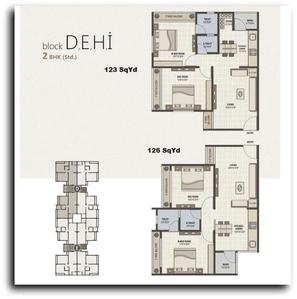 Image of 1107 Sq.ft 2 BHK Apartment / Flat for sale in PSY Pramukh Paramount, Sargasan, Gandhinagar for Rs. 5500000