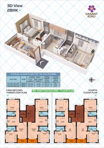 Image of 492 Sq.ft 2 BHK Apartment / Flat for sale in Krishna Vasant Kunj, Lohegaon, Pune for Rs. 4550000