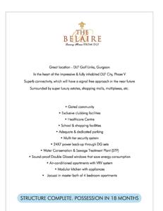 Image of 3064 Sq.ft 4 BHK Apartment / Flat for sale in DLF The Belaire, DLF Phase 5, Gurgaon for Rs. 108000000