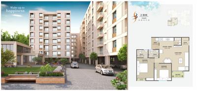 Image of 800 Sq.ft 2 BHK Apartment / Flat for sale in Shiv Shakti Shivalay Green, Ankhol, Vadodara for Rs. 2900000