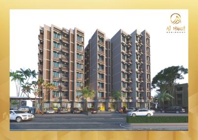 Image of 1242 Sq.ft 2 BHK Apartment / Flat for sale in Highrise Landmark Al Hamd Residency, Sarkhej, Ahmedabad for Rs. 8000000