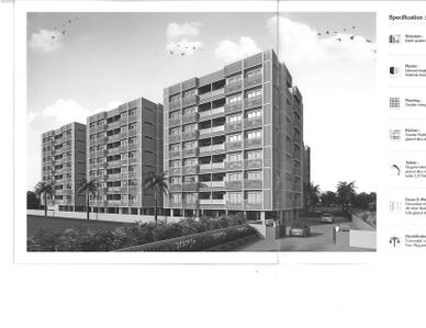 Image of 1800 Sq.ft 3 BHK Apartment / Flat for sale in Shivam Pushkar Hill, Jasodanagr, Ahmedabad for Rs. 9200000