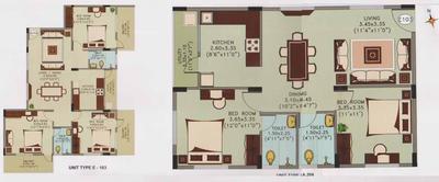 Image of 1010 Sq.ft 2 BHK Apartment / Flat for sale in Ahad Silver Crown, Harlur, Bengaluru for Rs. 12000000