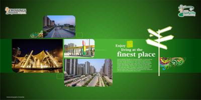 Image of 1350 Sq.ft 2 BHK Apartment / Flat for sale in Arocon Golf Ville, Crossings Republik, Ghaziabad for Rs. 9600000