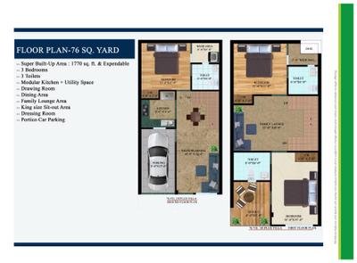 Image of 1950 Sq.ft 3 BHK Villa for sale in Greno Green Residency, Noida Extension, Greater Noida for Rs. 10205000