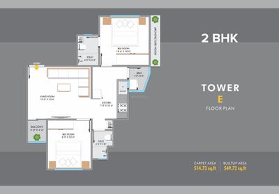Image of 1400 Sq.ft 3 BHK Apartment / Flat for sale in Vinayak Malbar Valley, Makarpura, Vadodara for Rs. 5500000