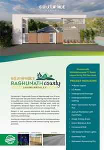 Image of 1620 Sq.ft Residential Plot / Land for sale in Riddhi Raghunath County, Shankarpally, Hyderabad for Rs. 4140000