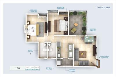 Image of 800 Sq.ft 2 BHK Apartment / Flat for sale in Prime Utsav Homes, Bavdhan, Pune for Rs. 8800000