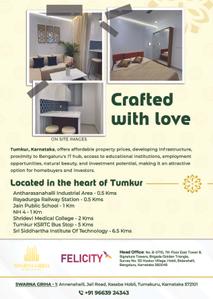 Image of 600 Sq.ft 1.5 BHK Apartment / Flat for sale in Felicity Swarna Griha I, Annenahalli, Tumkur for Rs. 1500000