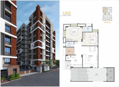 Image of 1035 Sq.ft 2 BHK Apartment / Flat for sale in Sankalp Saundarya Skylon, Nagalpur, Mehsana for Rs. 4250000