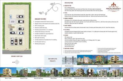 Image of 1508 Sq.ft 3 BHK Apartment / Flat for sale in Purnima Nikunj Regency, Gorewada, Nagpur for Rs. 6400000