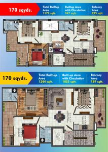 Image of 1600 Sq.ft 3 BHK Builder Floor for sale in Amolik Residency, Sector 86, Faridabad for Rs. 13500000