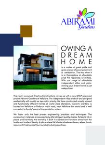 Image of 5535 Sq.ft Residential Plot / Land for sale in Krisshna Construction Abirami Gardens, Vellalore, Coimbatore for Rs. 675000