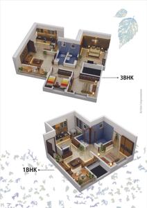 Image of 814 Sq.ft 3 BHK Apartment / Flat for sale in Shree Malhar Kamal Green Leaf Phase II, Kirkatwadi, Pune for Rs. 6900000