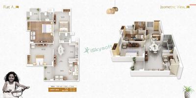 Image of 1480 Sq.ft 3 BHK Apartment / Flat for sale in Purbasa Giriraj Tower, Basishta, Guwahati for Rs. 8700000